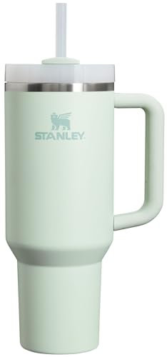 Stanley Quencher H2.0 FlowState Tumbler, Vacuum-Insulated, Stainless Steel, with Lid and Straw for Water, Iced Tea, Coffee, Smoothies and More, Fog, 1.2 Litres