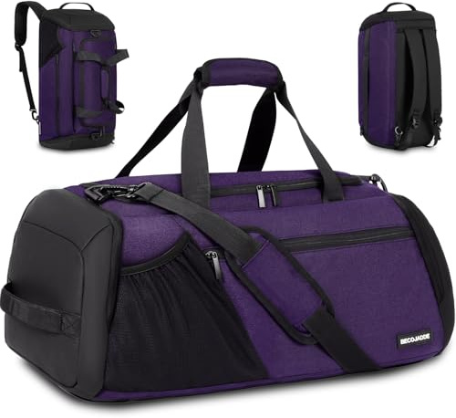 BECOJADDE Sporttasche Herren 40L Groß Sporttaschen Reiserucksack Mehrere Taschen Rucksack mit Schuhfach Nassfach Wasserdicht für Schulter und Hand Trainingstaschen Weekender Tasche Sports Bags