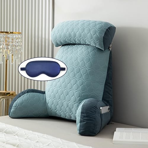 AMZZHAO Lesekissen für Bett und Sofa,Rückenkissen mit armlehnen,Ergonomisches,Ideal als Rückenstütze zum Lesen,Arbeiten,und Spielen auf dem Bett,Sofa,oder Couch