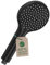 KLUDI-X3 Universal Duschkopf wassersparend als Option, Duschbrause mit 1 Strahlart, reinigungsfreundlicher Brausekopf Ø 11,7 cm, Shower Head (Standard 15 l/m, optional 9 l/min), Schwarz Matt