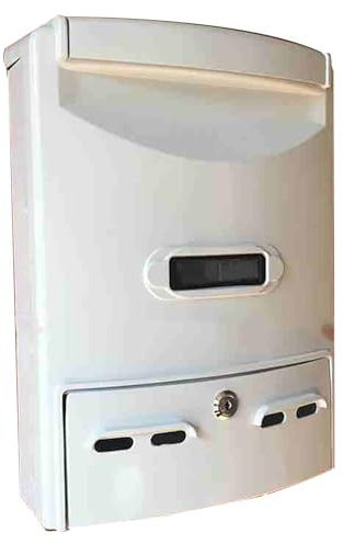 YCXJB Wandbriefkasten mit Schlüssel Schloss, Briefkasten Kaufen, Postkasten für Drinnen Und Draußen, Briefkasten Modern, für Den Einsatz Zu Hause Oder Im Geschäft(White)