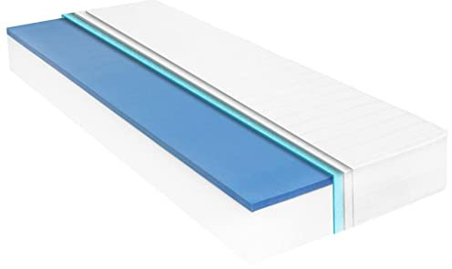 prissent Colchón de tela, colchón viscoelástico, colchón para visitantes, colchón Memory para aliviar la fatiga, diseño ergonómico, acogedor y transpirable, color blanco, 100 x 200 x 18 cm