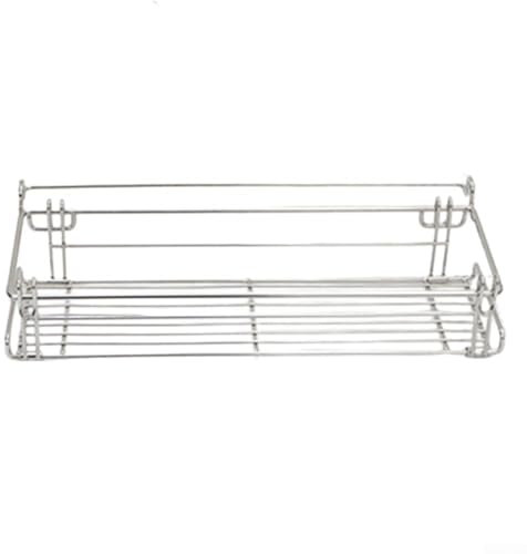 Stainless Steel Folding Camping Table Drain Basket Storage Rack Hanger For IGT Tables Outdoor Picnic BBQ 36.5x22x3.6cm Rust-Free Easy Install