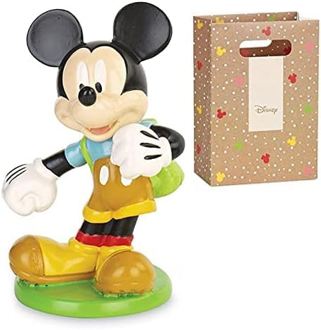 DLM-A906 Bomboniere 12 Statuine di Topolino Esploratore con Zaino in Spalla cm 9x6 Complete di Scatole per Compleanno Maschietto Battesimo Bimbo Comunione Bambino Cresima Ragazzo