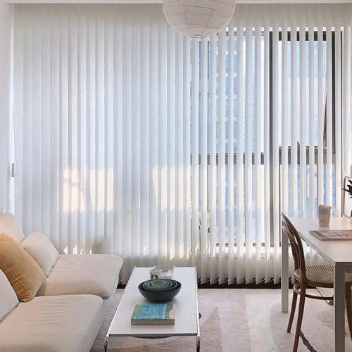 LRYELWA Cortina Lamas Verticales Opacas,Persianas Venecianas Aislamiento Térmico,Dar privacidad,Estores Verticales para Ventanas,Oficina,Casa,Colores y Tamaños Personalizables (65cm x 200cm)