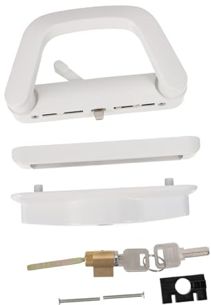 Gatuida Verrou de Porte Coulissante Polyvalent Alliage Blanc Targette Pratique Serrure Applique Adaptée pour Portes de Balcon et Meubles Installation Facile Usage Domestique et Commercial