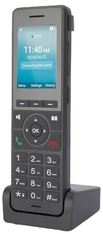 YUEHISY Telefono Cordless 4G LTE, Telefono Portatile WiFi da Tavolo con Schermo a Colori da 2,4 Pollici, per VoIP DECT Moderno, per Uffici Domestici Senior