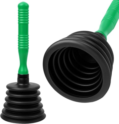Ventouse Deboucheur – Succion Puissante pour Deboucheur Canalisation et Éviers – Élimine les Bouchons dans Douche, Lavabo, Baignoire et Cuisine – Deboucheur Polyvalent Durable (Vert Clair)