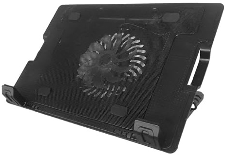 Supporto refrigerante per laptop – Base con ventola regolabile, dispositivo di raffreddamento portatile, accessorio per ridurre il calore, piattaforma leggera e silenziosa per PC a casa ufficio giochi