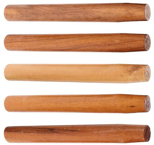 NUOBESTY 5pcs Wooden Shovel Handles Replacement 30cm Thickened Acacia Wood Grip for Garden and Farm Tools Shovel Handle Upgrade Pole Repair Gardening Hand Tool Accessories