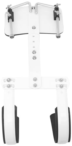 RUNROTOO Verstellbarer Snare Drum Carrier Aluminium mit Schultergurt Weiß für Spielmannszug Marschtrommel Zubehör