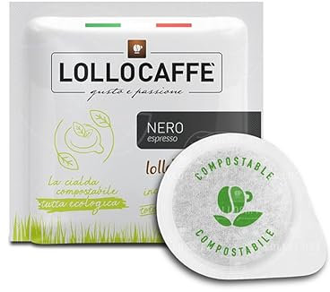 Lollo Caffè 300 Cialde Filtro Carta 44mm Nero Espresso Originali