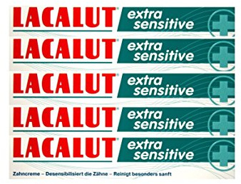 5x LACALUT extra sensitive Zahnpasta 75ml Zahncreme, PZN: 10991693, Made in Germany NEU