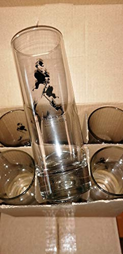 BLUE HAWAI LOT 6 VERRES A WHISKY - JOHNNIE WALKER - TUBE CLASSIQUE