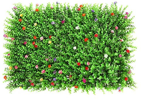 MagiDeal 40x60cm Kunstrasen Heimstadion Dekor, Rasen mit Blume