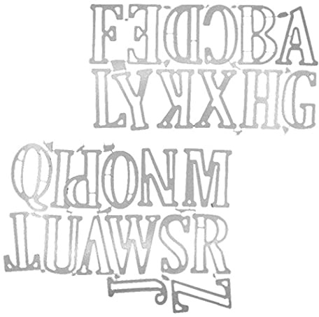 TOSSPER 5cm Grande Taglio Lettere di Alfabeto Metallo Muore Stencil per Scrapbooking