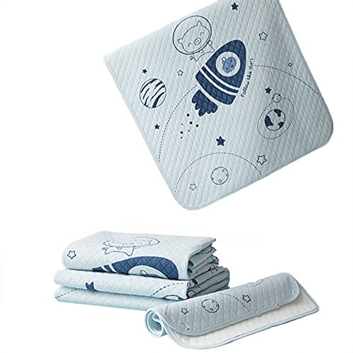 WILLQ Set Wasserdichter Matratzenschoner Waschbar Inkontinenzauflage Krankenunterlage Matratzenschutz Atmungsaktive Matratzenauflage Baumwolle Anti-allergie Matratzenschutz für Kinder,27×31