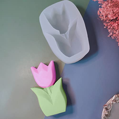 HyzaPhix 3D Blume Silikonform Gießform Epoxidharz Kerzen Formen Sonnenblumen Tulpen Silikon Form Silicone Resin Moulds für Kerzenherstellung, DIY-kunsthandwerk, kuchendekoration (tulip)