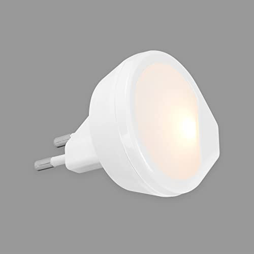 BRILONER - Luce notturna a LED per spina, bianca calda, lampada da notte, luce da scala, 54 x 54 x 21 mm