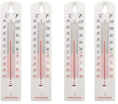 RANRAO Lot de 4 thermomètres muraux pour intérieur ou extérieur