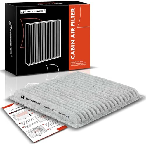 A-Premium Cabin Air Filter w/Activated Carbon Compatible with Ford, Lincoln & Mazda - Edge 2007-2014, MKS 2009, MKX 2007-2016, MKZ 2008-2009, CX-9 2007-2015 - 2.0L 3.5L 3.7L - Replace# 7T4Z-19N619-B
