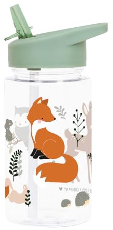 A little lovely company Kinder Trinkflasche 450ml(Waldtiere Grün)
