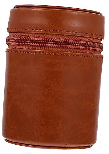Warmhm Tasche Für Kameraobjektive 2 Stück Kameratasche Teleobjektiv Kameratasche Digitale Spiegelreflexkameras Leder-Objektivtasche Blitz-Ledertasche Kameraobjektiv-Rucksack