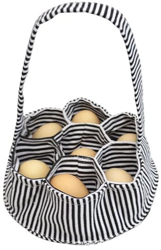 Cesta De Huevos Para Huevos Frescos, Bolsas De Tela Para Recoger Huevos Con 7 Bolsas, Bolsa Portátil Para Huevos, Cestas Para Huevos Frescos, Cesta De Recolección De Huevos Para Huevos De Gallina, Gra