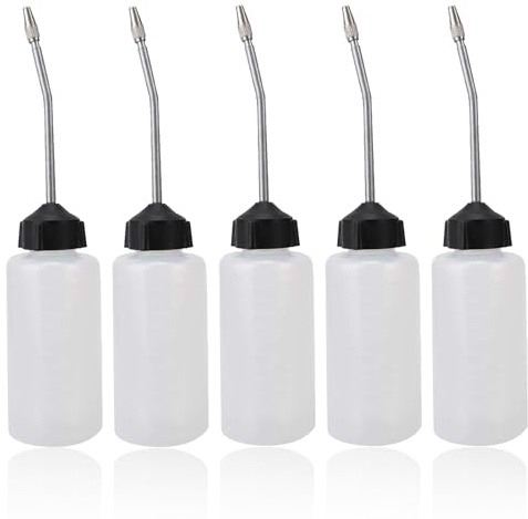 5-teiliger Nähmaschinenöler, 120-ml-Ölspender Mit Langem, Abgewinkeltem Auslauf, Ölflasche Mit Verlängertem Auslauf, Präzisionsöler, Motorölspender, Pumpenöldose, Ölflasche Mit Verlängertem Auslauf Fü