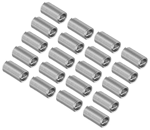 CoCud Gewindereparatur-Einsätze, M10x1.5 3D 30mm Länge, Gewindeschraubeinsatz aus 304 Edelstahl, helikale Art, gewickelt - (Anwendungen: für Automobilreparaturen), 20 Stück