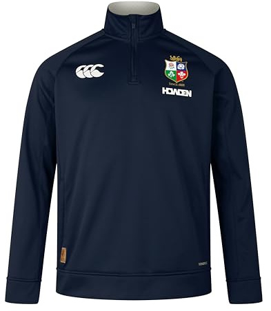 Canterbury Men's Official British & Irish Lions Quarter-Zip Fleece | Rugby Jacket | Thermal Regulation, Dark Sapphire, M
