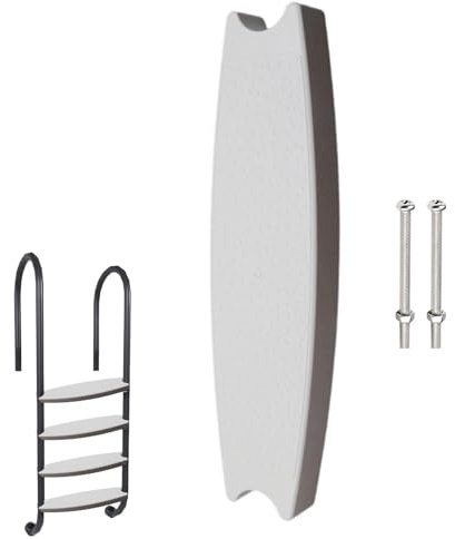 Échelle de piscine, marches de piscine creusées, marches antidérapantes avec boulons, échelles de piscine stables et imperméables pour piscines