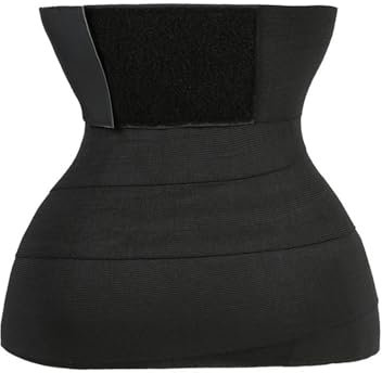 ETAOIVHD Shapewear Damen Sport Fitnessgürtel Taillentrainer Taille Yoga Long Belt Body Shaper-Schwarz (10 cm)-3 Meter