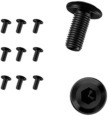 10 Pièces Vis M6 X 16,Vis m6,Boulon m6,Boulons,Acier Inoxydable A2 V2A,Six Pans Creux,Entièrement Fileté,Noir(M6 X 16)