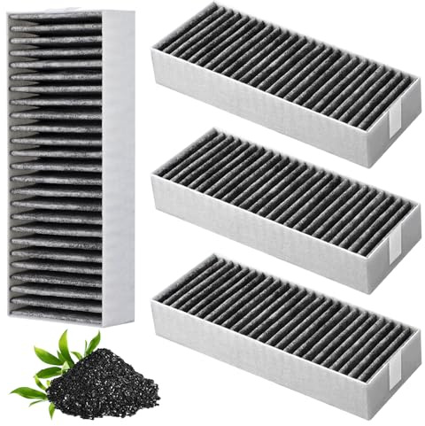 4er Aktivkohlefilter für Siemens/Bosch/Neff/Gaggenau/Constructa(193x75x35) | Kompatibel mit Siemens HZ9VRCR0/Bosch HEZ9VRCR0/Neff Z821VR0/Gaggenau CA282111/Constructa CZ9VRCR0,Umluftersatzfilter Zubehör