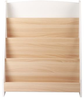 Estantería de libro, estantería de almacenamiento de madera, 2 en 1 mini estantería para niños y niñas de 1-5 años, baja y maciza, sala de estar, dormitorio, regalo de cumpleaños para niños, 71 x 61 x