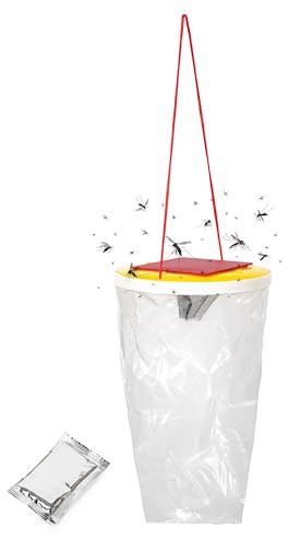 BESTIF Fliegenfalle Outdoor mit Lockstoff – Fliegenfänger Hängend für Garten, Stall & Terrasse – Effektive Fliegenfalle mit Köder – Geruchsstark