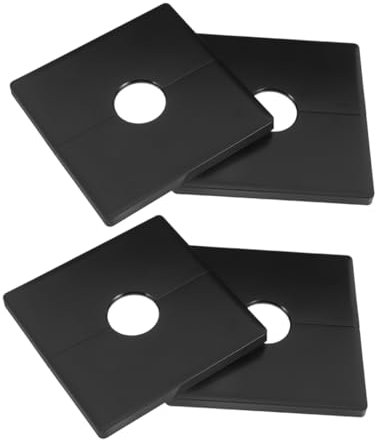 ABOOFAN 4 Stück Auslasslochplatte leichte Abdeckung Auslass deckt die Wandplatte ab wandmontierte Wasserleitungsabdeckung Dekorative Outlet -Abdeckung Plastik Black