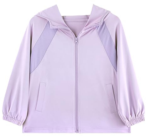 ANIMQUE Bebé Protección Solar Chaqueta con Capucha Niño pequeño Verano Ligera Secado Rápido Cremallera Manga Larga Chaqueta Deportiva Niños Niñas Ropa de Exterior Tops
