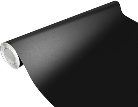 DecoMeister Pellicola Adesiva Auto 151x200 cm - Vinile Wrapping Termoformabile Anti-Bolle e AntiGraffio - Film Protettivo UV per Carrozzeria, Bici, Arredamento - Interno ed Esterno - Nero Opaco FT1