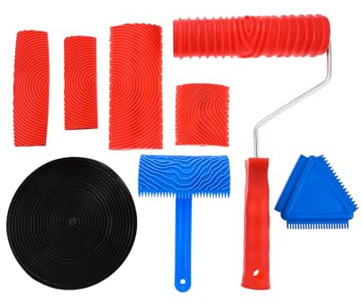 Mgoodoo 8Pcs Wood Graining Painting Tool Set for Walls Furniture, DIY Decor