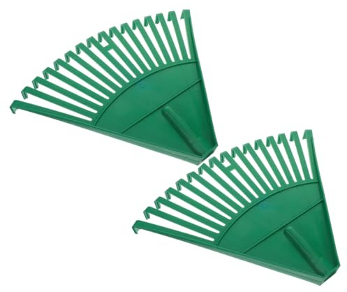 Toddmomy 2piezas Rastrillo De Jardín Plástico Duradero Sin Mango para Patio y Césped Cabeza Flexible para Limpiar Ramas y Césped Accesorio Versátil para Mantenimiento Exterior Verde