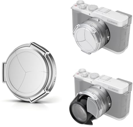 JJC Automatischer Objektivdeckel Kompatibel mit Panasonic DC-L10, LX100 | Kompatibel mit Leica D-Lux 8 D-Lux 7 D-Lux Typ 109, Ersetzt DMW-LFAC1, Keine Vignettierung, Einfahrbare Abdeckung