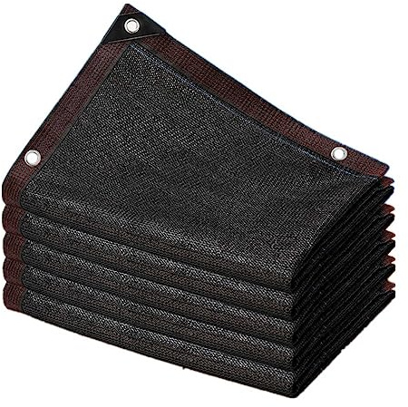 Rete Ombreggiante Professionale 97% Anti-UV, Telo Protettivo con Occhielli per Orto Stalle e Fienili, Maglia Traspirante ad Alta Resistenza Nera(4.0x5.0m/13'x16.4')