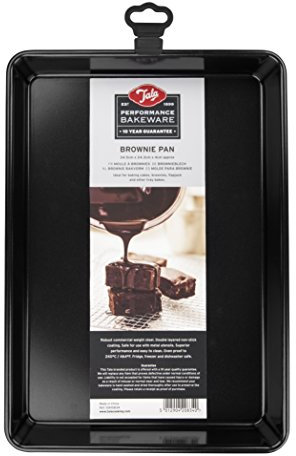 Tala Performance Non-Stick Brownie Pan, 34.5x24.3x4.10 cm, Professional Gauge Carbon Steel with Eclipse Premium Non-Stick Coating, Ideal for Tray Bakes and flapjacks