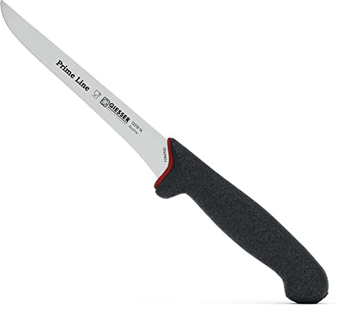 Giesser seit 1776 - Made in Germany - Polkmesser rutschfest PrimeLine, Klinge 16 cm, schwarz, scharfes Metzgermesser spülmaschinenfest, rostfrei