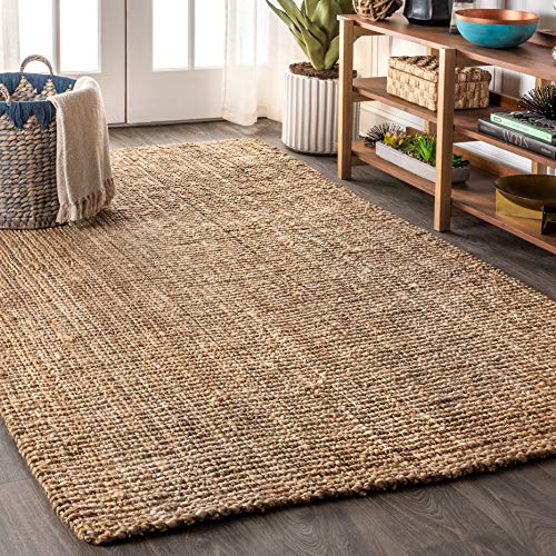 JONATHAN Y Pata Hand Woven Chunky Jute Natural 2 ft. x 8 ft. Runner-Rug, Farmhouse, Easy-Cleaning, for Bedroom, Kitchen, Living Room,NRF102A-2