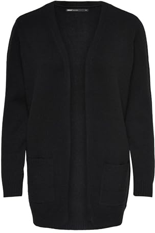 ONLY dam Cardigan-tröja ONLLESLY L/S OPEN CARDIGAN KNT NOOS, svart, L