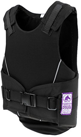SaniMomo Horse Riding Equestrian Vest, Kids Horse Ride Protector Protection Vest Waistcoat for Boys Or Girls, Black, Optional Size - S