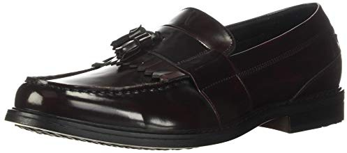 Nunn Bush Men's Keaton Kiltie Tassel Slip-On Loafer, Burgundy Polished